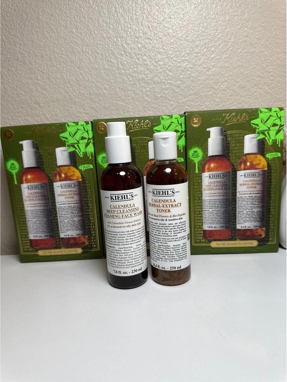 Bundle 3 Kiehl’s Cleanser and Toner Due (Calendula Set)